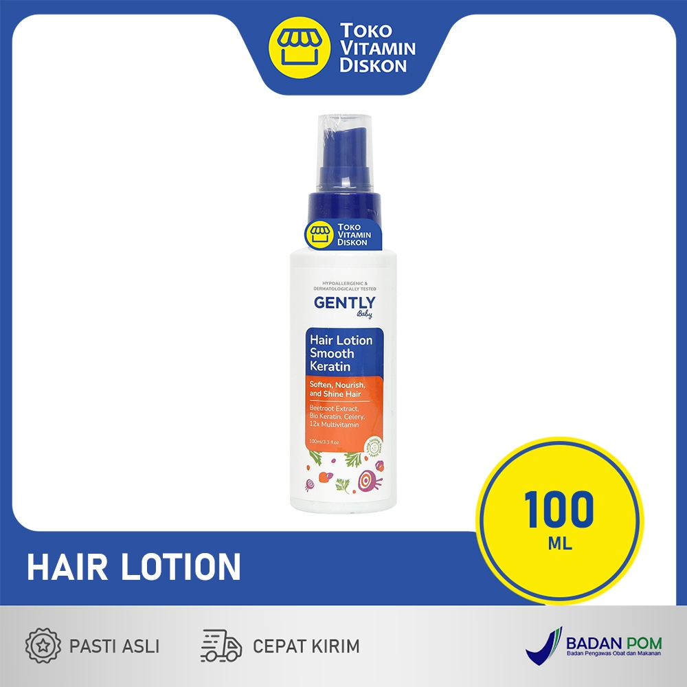 Jual GENTLY BABY HAIR LOTION SMOOTH KERATIN 100ML | LOTION RAMBUT ANAK ...