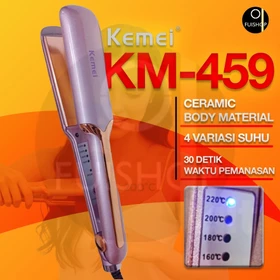 Catokan Rambut Kemei Km 459 Lurus Curly Catok Keriting 2In1 Hair Straightener