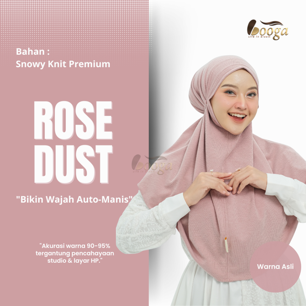 Booga Bergo Knit Tali Premium (Menutup Dada) Jilbab Instan Knit Kaos Anti Melorot Hijab Daily