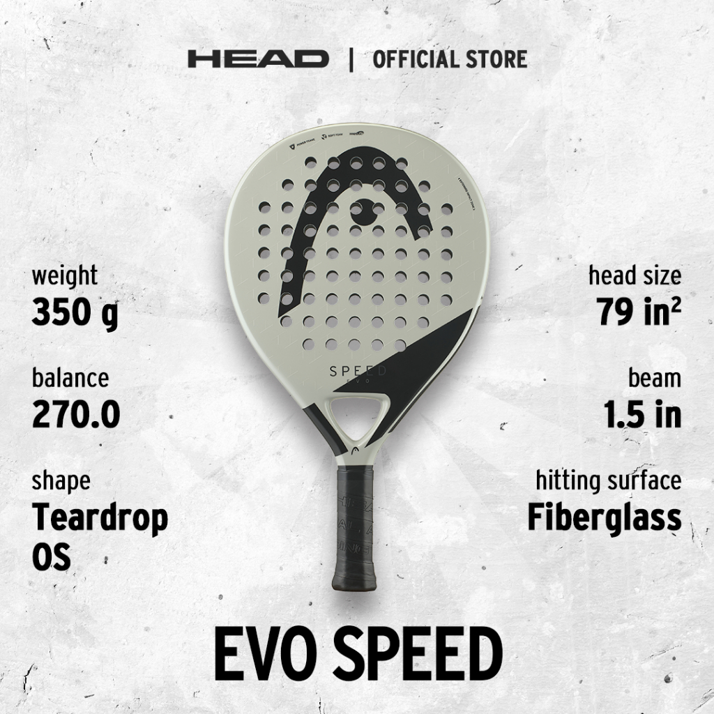 Jual HEAD Padel Racket Evo Speed 2025 (350G) - Raket Padel | Shopee ...