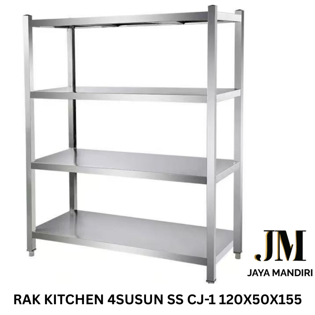 Jual Rak Kitchen Stainless Steel 4 Susun 120x50x155 | Rak Dapur Usaha ...