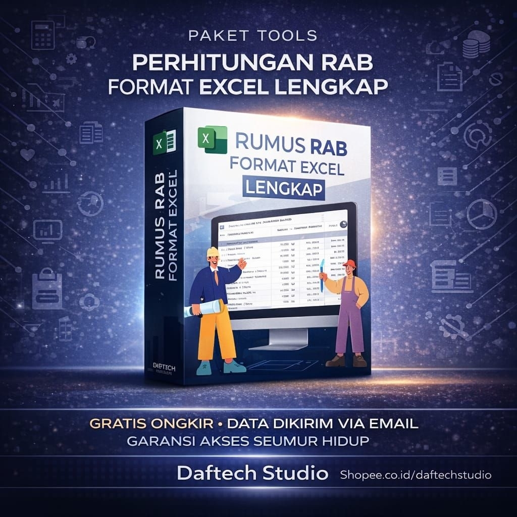 Jual [Q8076] Tools Perhitungan RAB (Rencana Anggaran Biaya) Excel ...