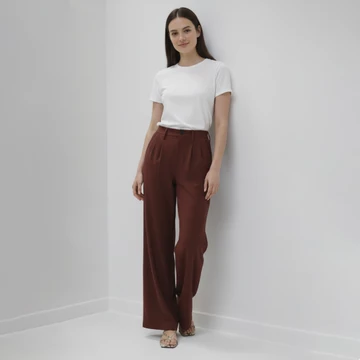 YAOMA Harlowe Straight Pants Ocha Wear High Waisted Culotte Celana Panjang Kulot Wanita
