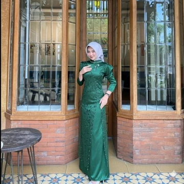 ZAFIRA Dress Pesta Wanita Brokat Payet Elegan Mewah Untuk Kondangan Acara Resmi