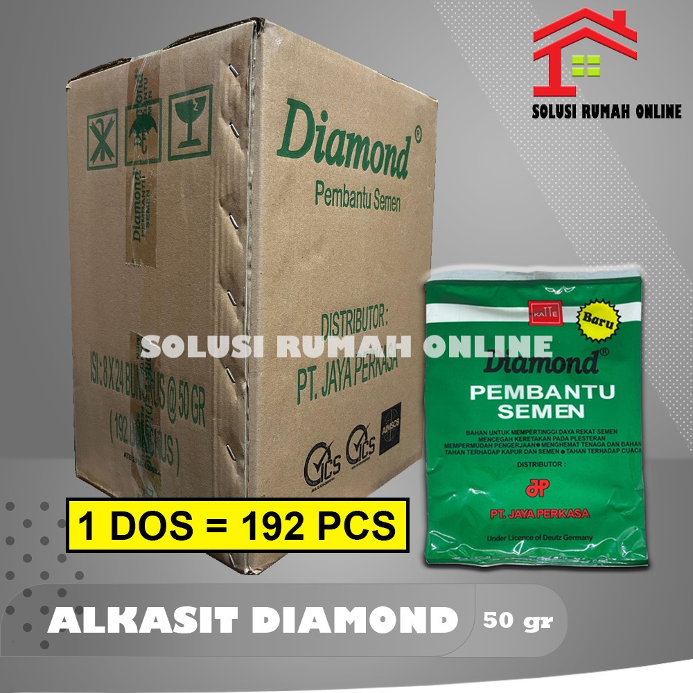 Jual Alkasit Diamond (1 DOS = 192 Pcs) / Obat Pembantu Semen / Alcasit ...