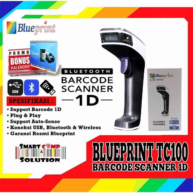 Jual Barcode Scanner Blueprint BP-TC100 / TC100 / TC-100 CCD 1D Auto ...