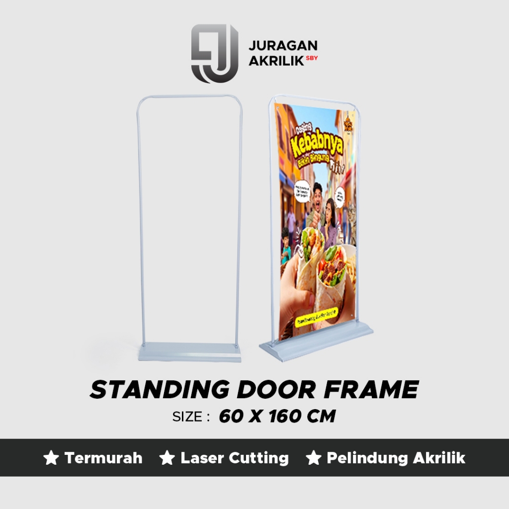 Jual Standing Door Frame Banner 60×160 | Kerangka Stand Banner Besi ...