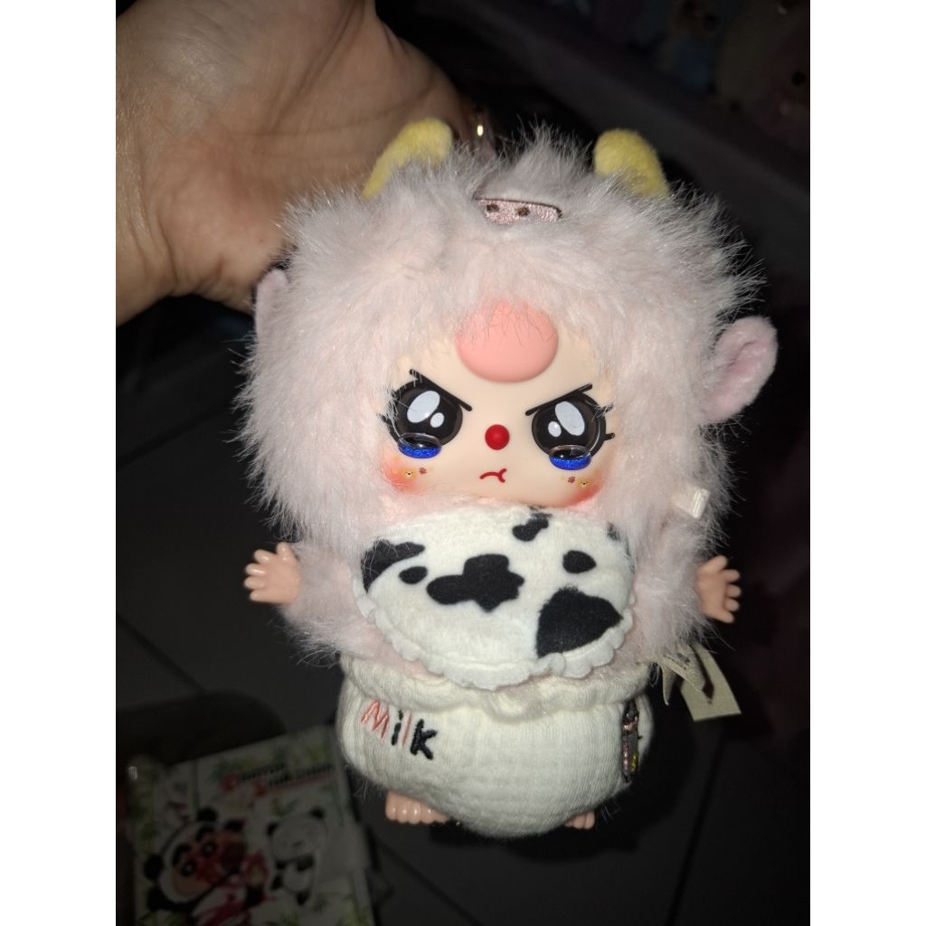 Jual baby three good baby sapi poni pink mata nangis ganci plush ...