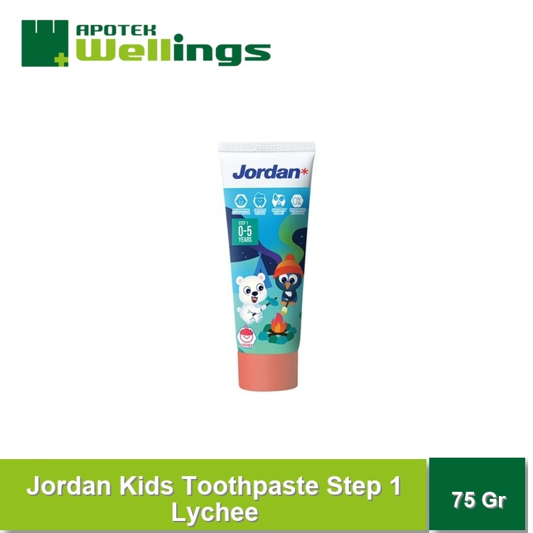 Jual Wellings Jordan Kids Toothpaste Step 1 Lychee 75G | Shopee Indonesia
