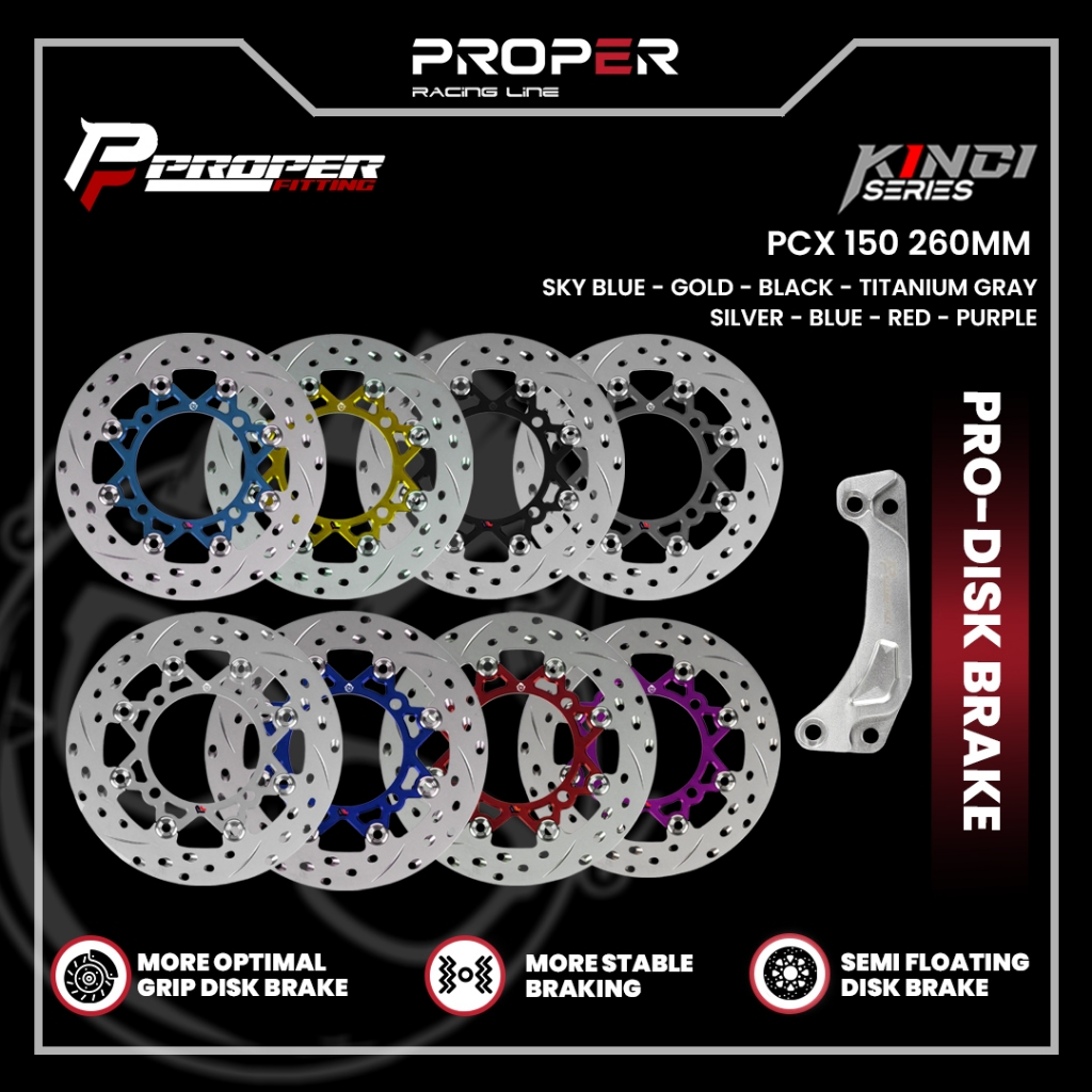 Jual PRO-DISK BRAKE KINCI SERIES PCX 150 260 MM PROPER FITTING PROPER ...