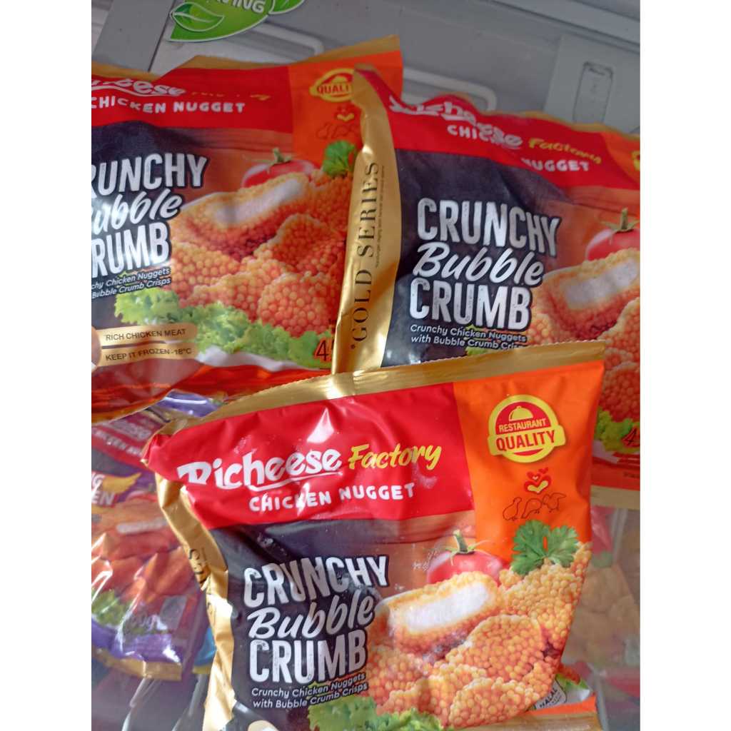 Jual Richeese Factory Nugget Ayam Crunchy Bubble Crumb 450 Gr | Frozen ...
