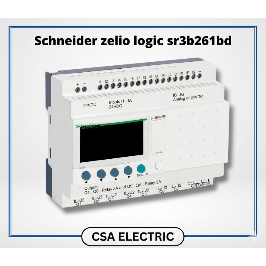 Jual Schneider Zelio Logic SR3B261BD - Smart Relay 26 I/O 24V DC ...