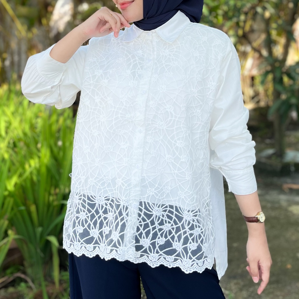 Jual Lace Embroidery Cotton Polin | Brookat Detail Full Depan ...