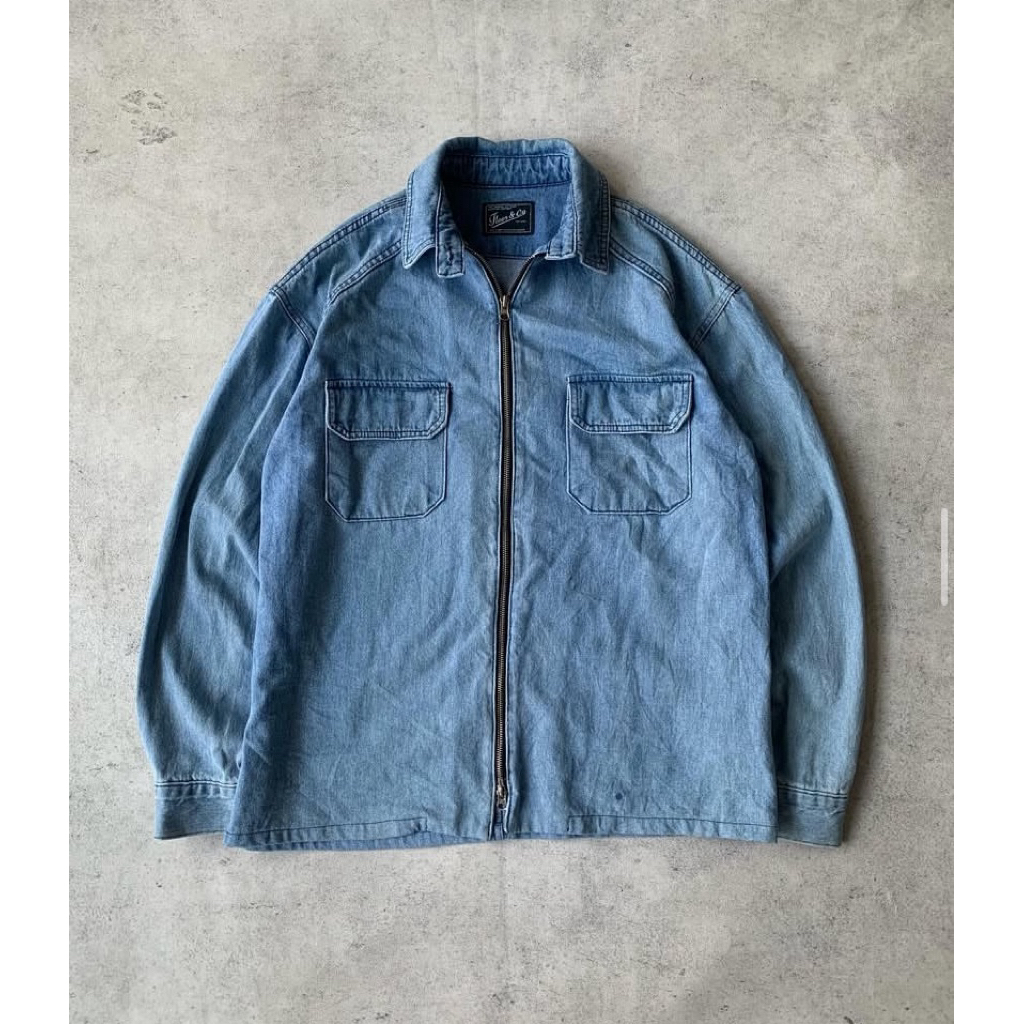 Jual denim jacket flour & co | Shopee Indonesia