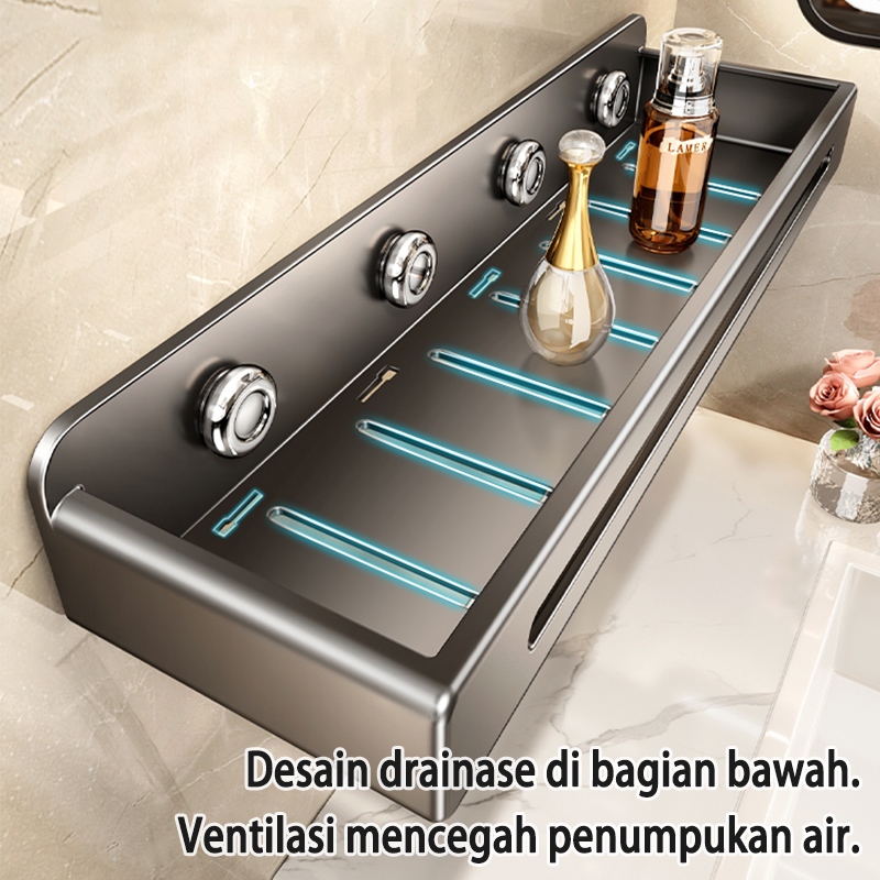 Jual VERYAO Rak Penyimpanan Kamar Mandi Tanpa Bor Rak Dinding Serbaguna ...