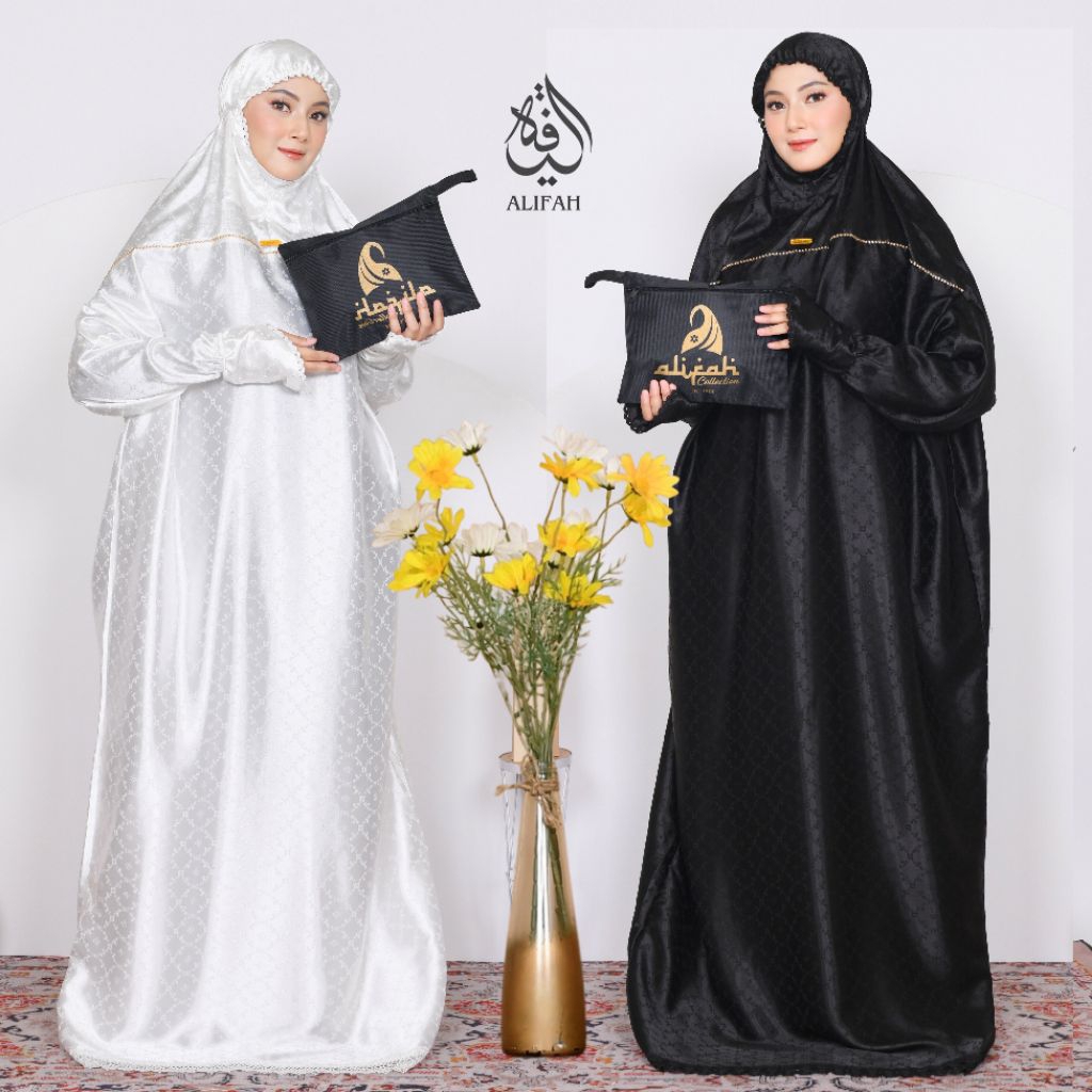 Mukena Terusan Dewasa Jumbo Sutra Silk Jaguar Armanyy | Mewah & Elegant