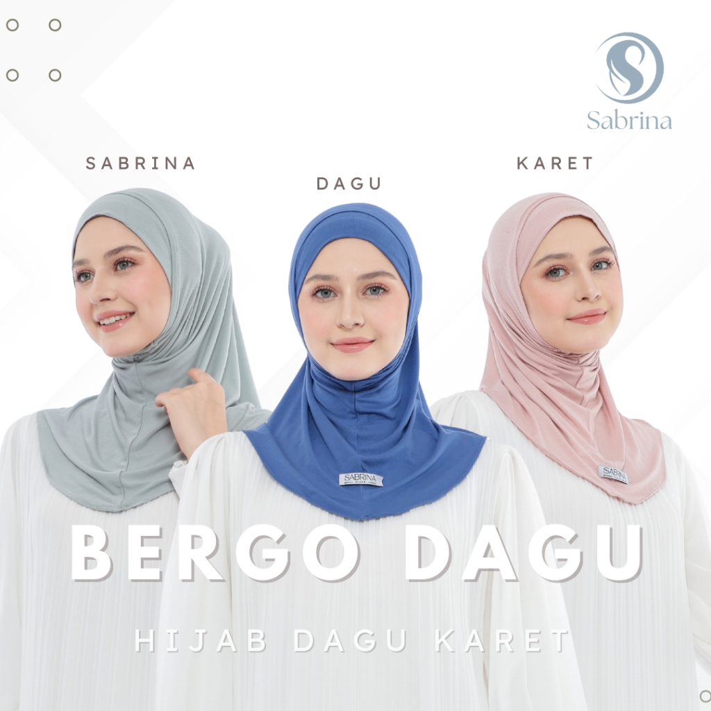 Bergo Hijab Sport Dagu Karet Tencel Lentur Stretchy