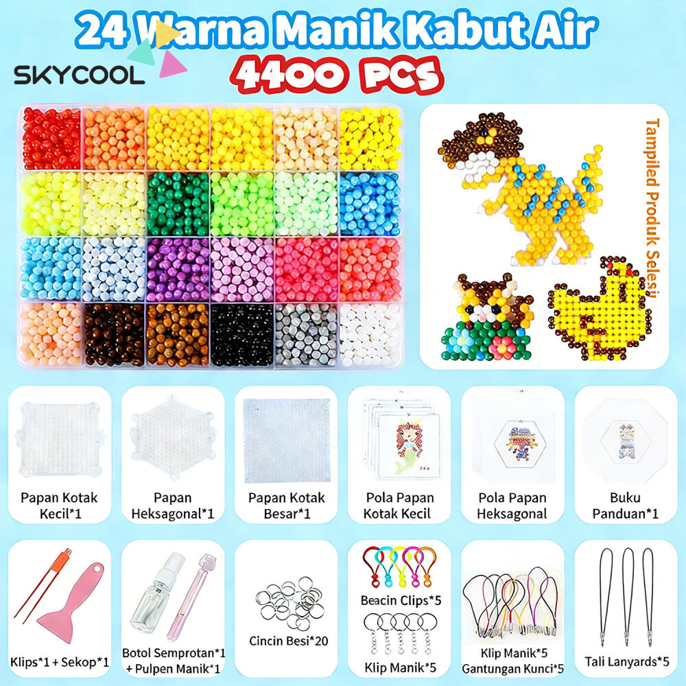 Jual Kit Manik-manik Sekering Air Mainan Magic Water Beads Lengkap