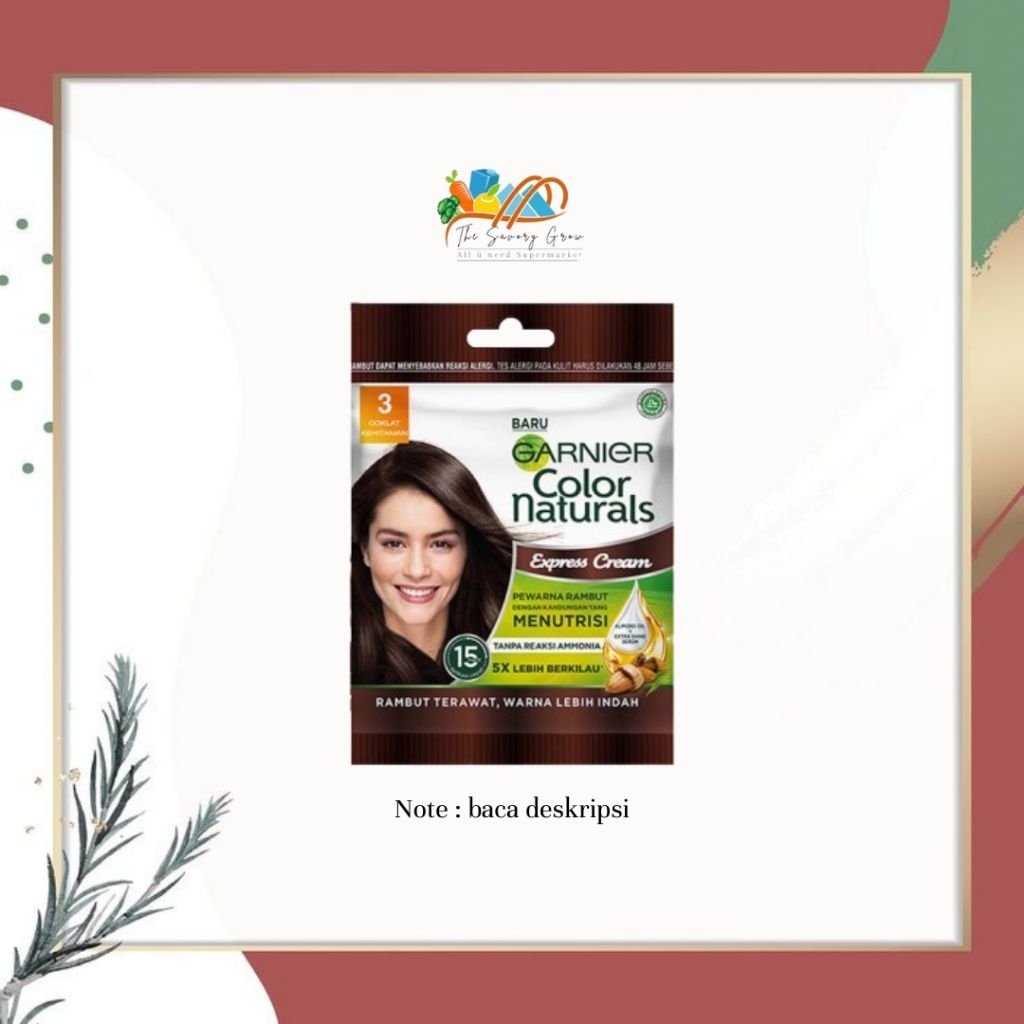 Jual Garnier color natural dark brown sachet 30+30ml | Garnier hair ...