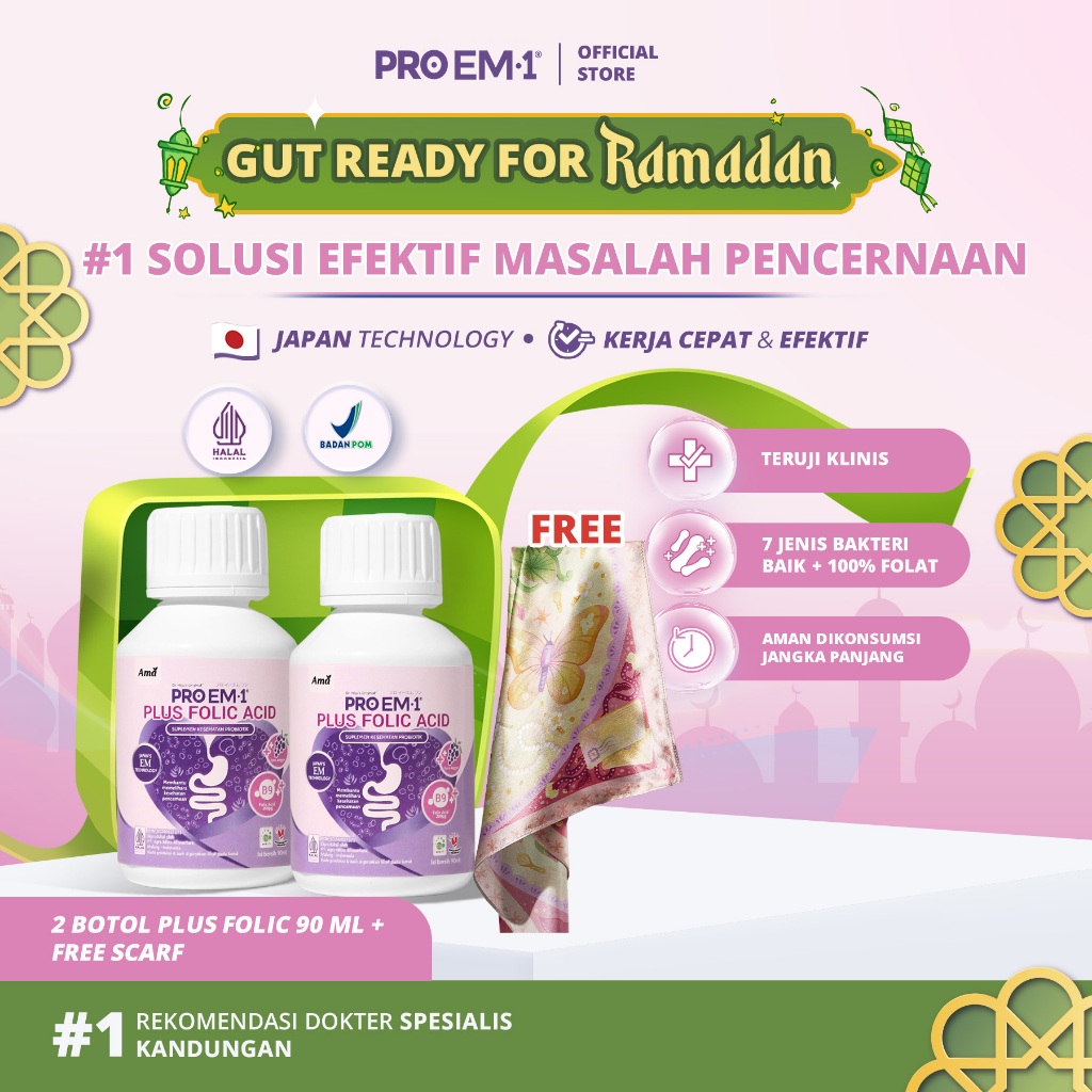 Jual [Special Creator] PRO EM1 Paket 2 Botol Plus Folic Acid 90ml ...
