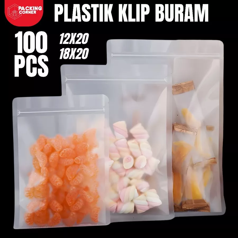 Plastik Klip Matte Doff Snack Pouch