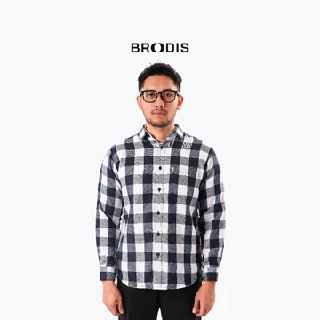 Broodis Kemeja Flannel Canbera Green Lengan Panjang