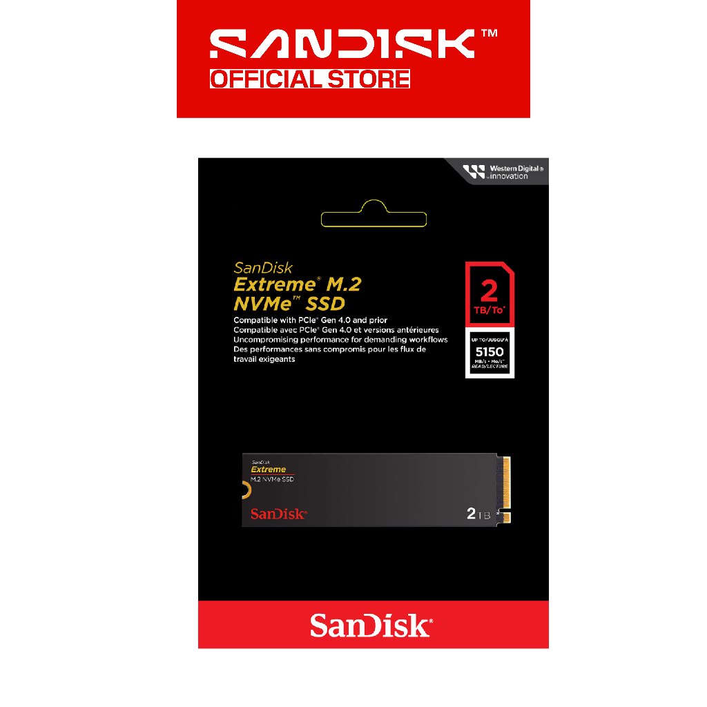 Jual SANDISK SSD Internal Extreme M.2 2TB NVMe PCIe Gen 4.0 (Up to