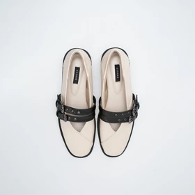 CEKHAS Leony Cream Flat Shoes Wanita