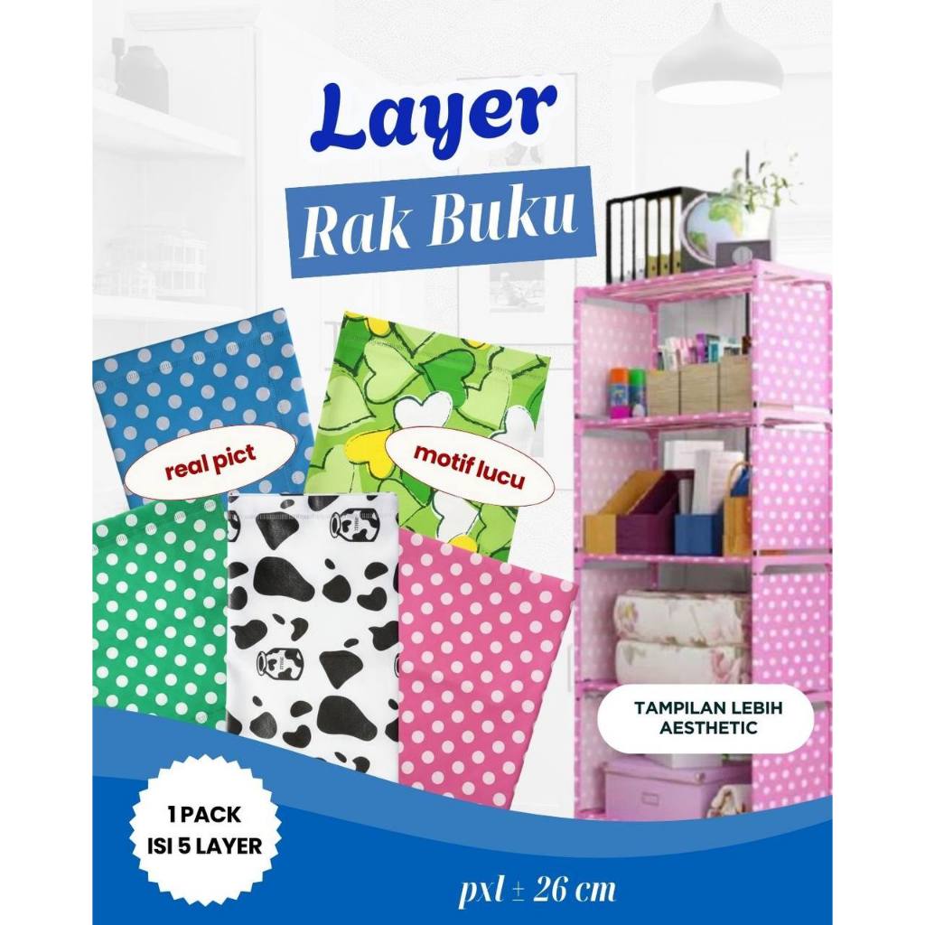 Jual [5 Pcs] Alas kain rak buku / layer rak buku | Shopee Indonesia