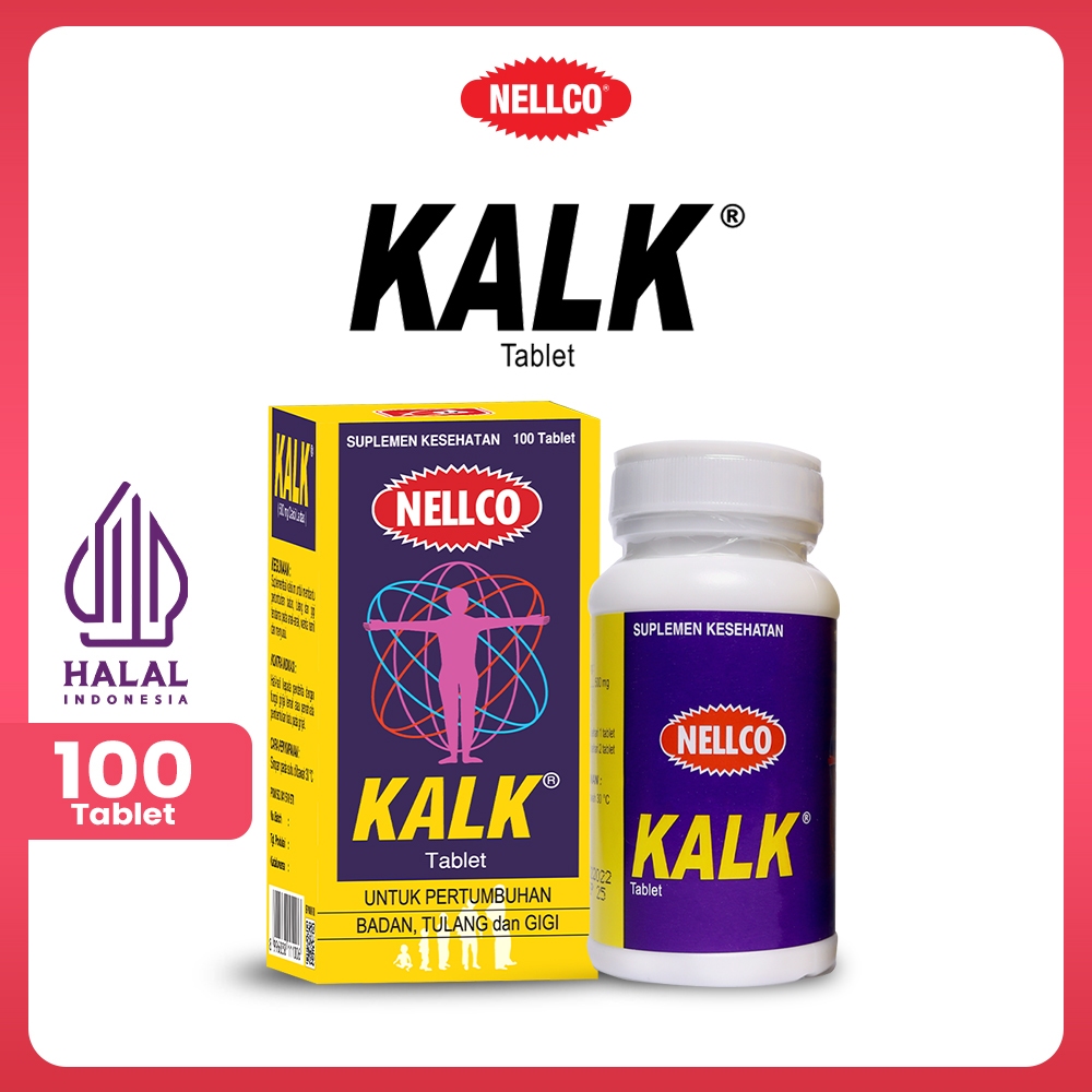Jual Nellco Kalk 500mg 100 Tablet | Suplemen Kalsium Laktat Tulang dan ...