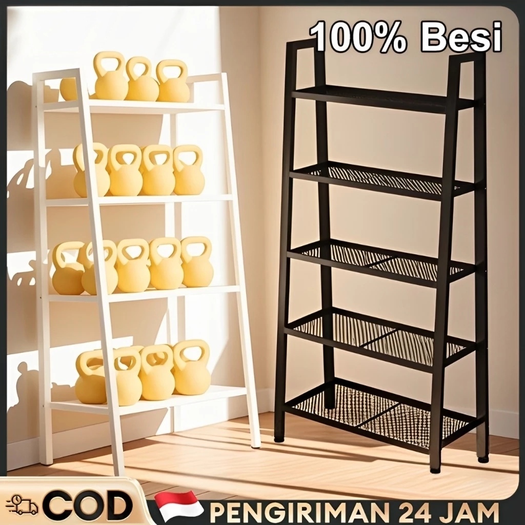 Rak susun besi Rak Besi serbaguna 3 susun 4 susun / Living Room Rack / rak buku / rak tanaman dan Hiasan Rak ruang tamu / 4 Tier Multipurpose Shelf  Rak Penyimpanan Rak Besi Bunga
