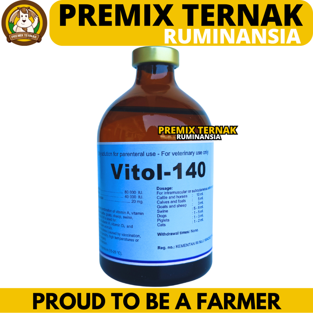 Jual VITOL 140 100ML ORI - Vitamin ADE Hewan Perbaiki Kondisi ...