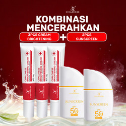 [COD] CHALONESE ( Brightening Cream + Sunscreen Spf 50 Pa+++) Whitening And Freckle Removal Daily Skincare Anti-UV Sun Protection Whitening Freckle Set Bpom Facial Moisturizer Pelembab Wajah