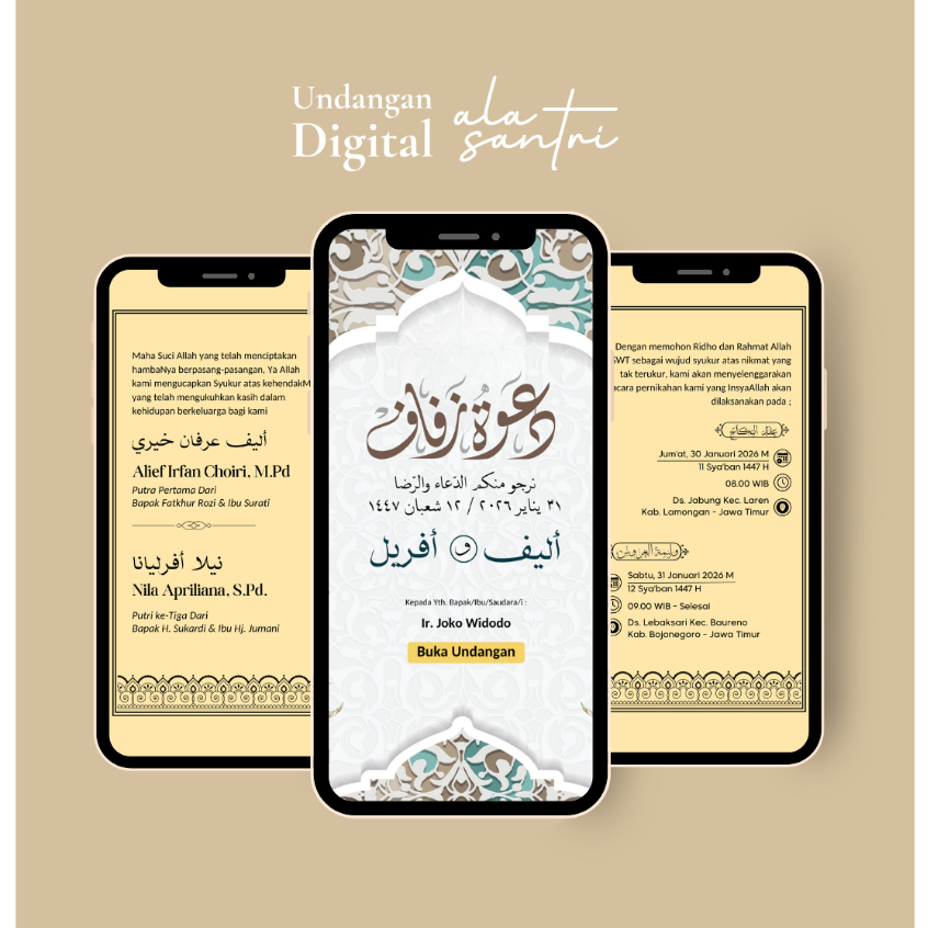 Undangan Santri Digital / Undangan Website Santri / Undangan Santri Link
