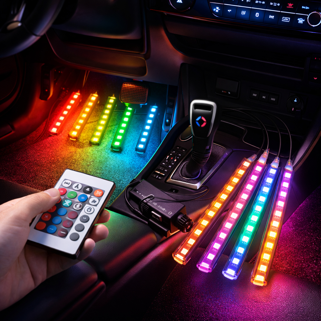Jual Lampu Kolong Mobil Dashboard LED Neon RGB Music Control with ...