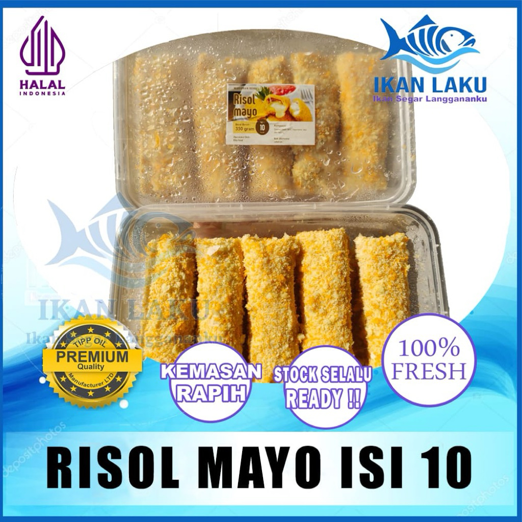 Jual Ikan Laku – Risol Mayonaise Isi 10 Premium — Risol Mayo Crispy ...