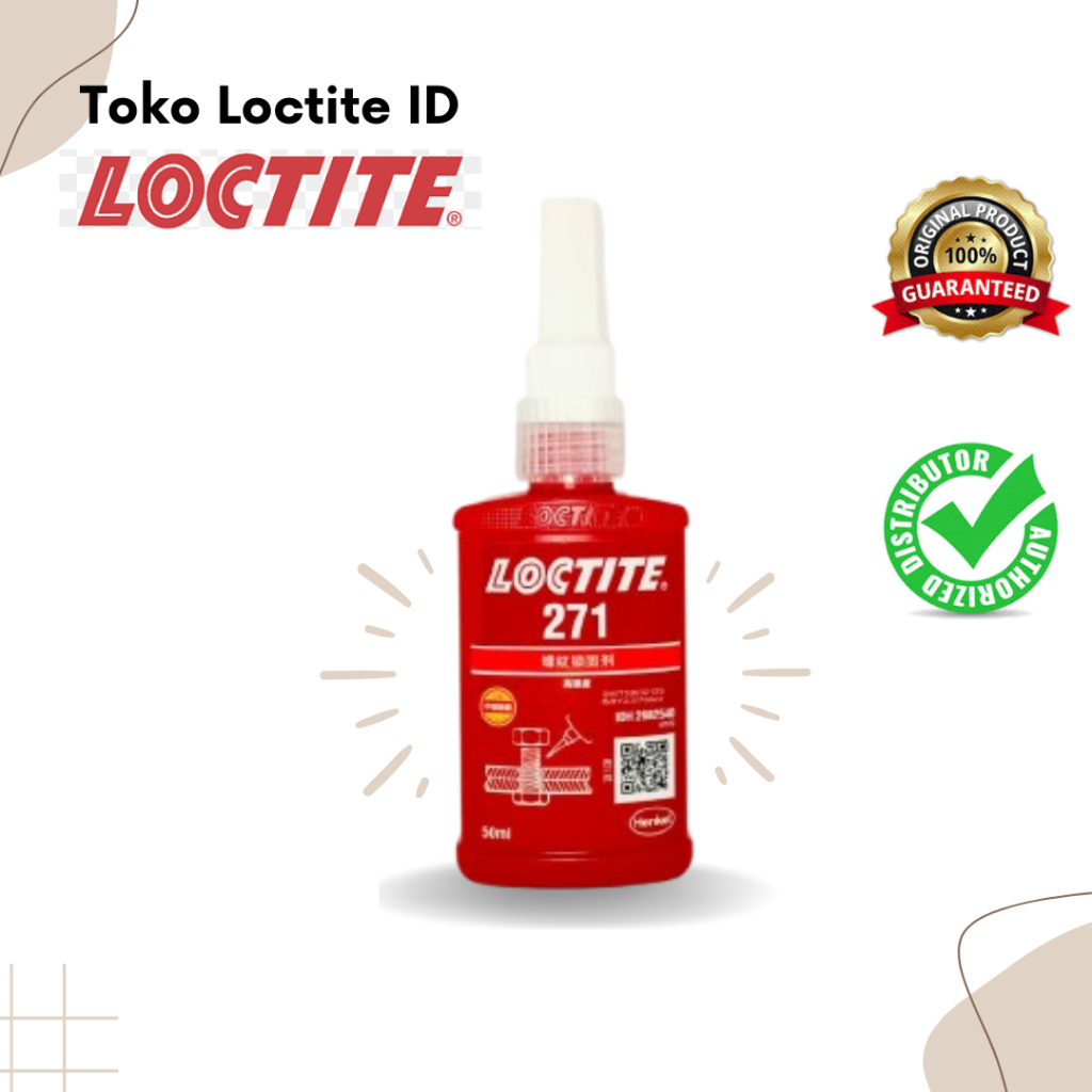 Jual LOCTITE THREADLOCKER 271-50 ML WARNA MERAH ORIGINAL BRANDED ...