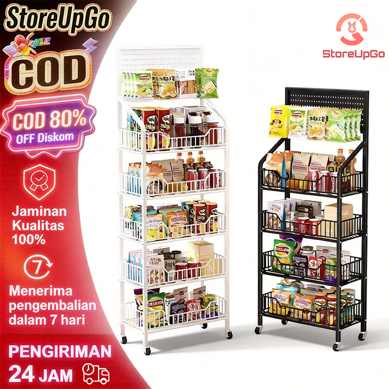 Jual StoreUpGo Rak Penyimpanan Besi Multifungsi Iima lapis Rak Troli ...