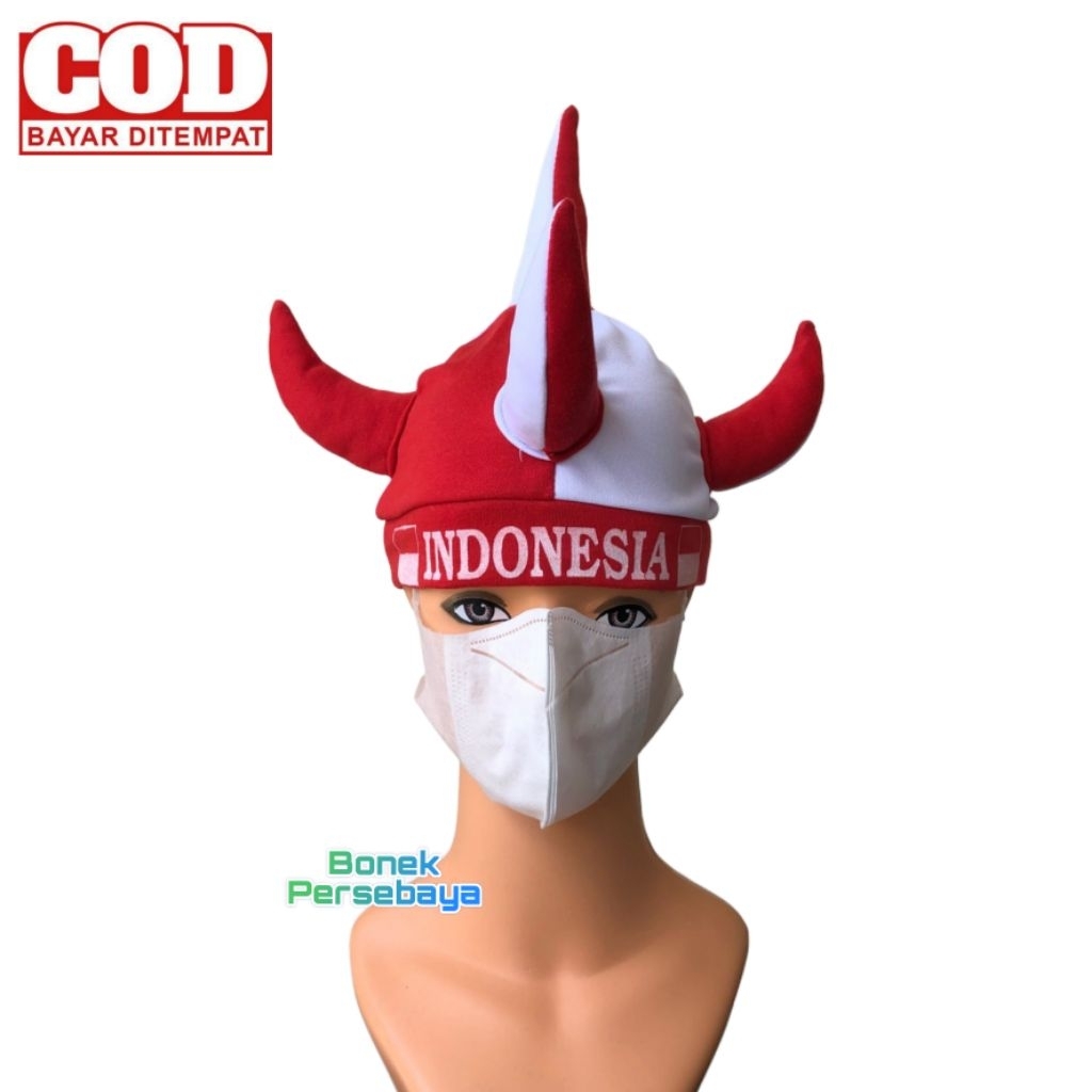 Jual Topi Timnas Tanduk Punk Rock - Supporter Bola Untuk Pesta Event ...
