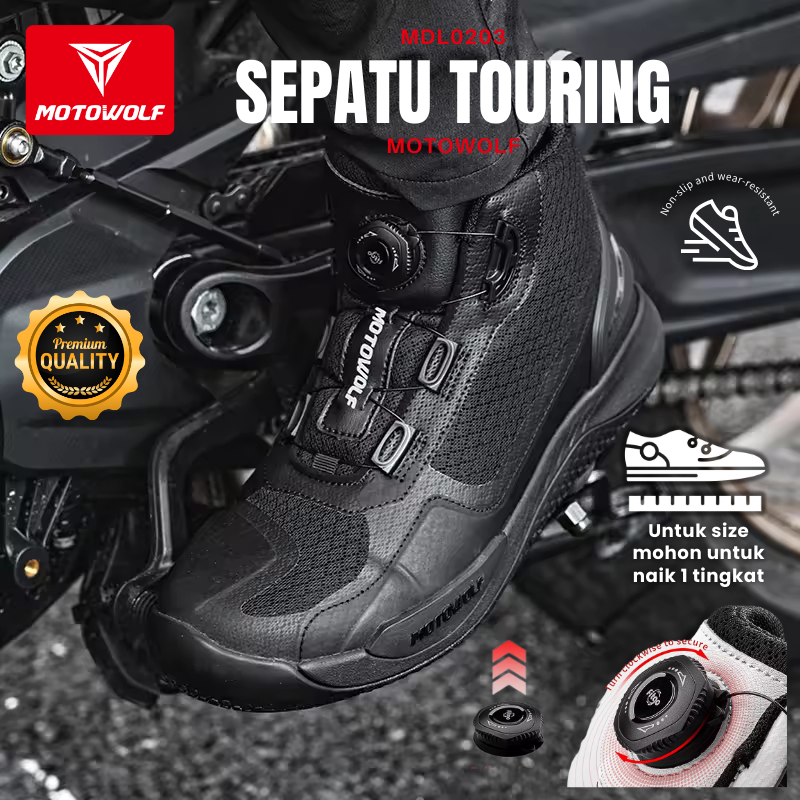 Jual Sepatu Motor Touring Motowolf Boots Adventure Touring Sunmori ...