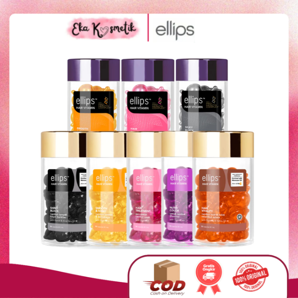 Jual ELLIPS Vitamin Rambut Kemasan Pot Isi 50pc All Variant / EKA ...