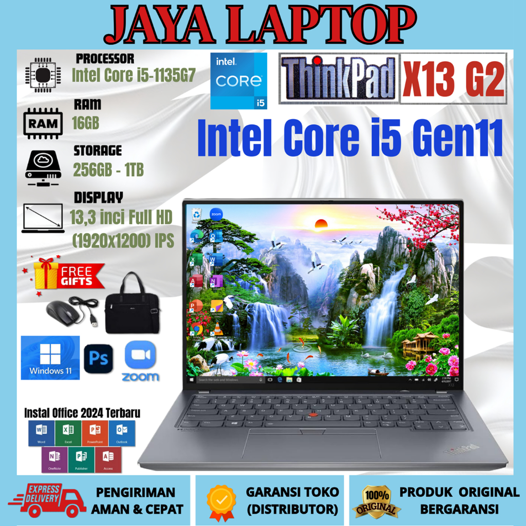 Jual LAPTOP LENOVO THINKPAD X13 GEN2 i5 11th RAM 16GB/1TB Iris FHD 14 ...
