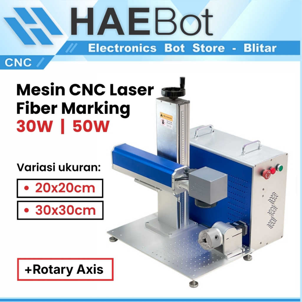 Jual [HAEBOT] Mesin CNC Laser Fiber Marking 30W 50W 30Watt 50Watt 20x20 ...