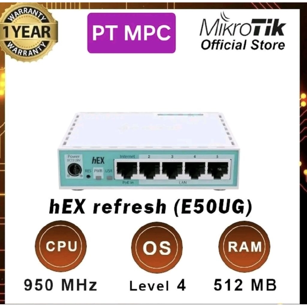 Jual Mikrotik RB750GR3 Router Board Switch 5 Port Gigabit 1000Mbps ...