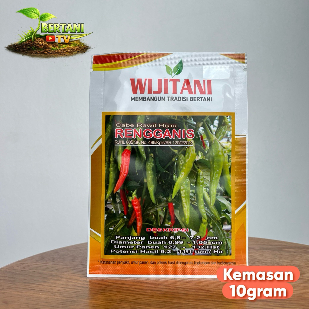 Jual Rengganis 10 gr, rawit hijau lokal dengan tipe buah merunduk agak ...