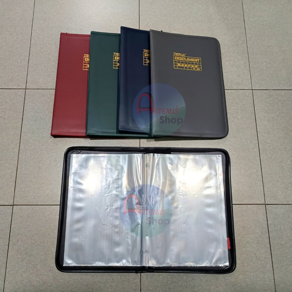 Jual Map Document Keeper RESLETING Folio / F4 TOPLA DK-888 Kulit Isi 40 ...