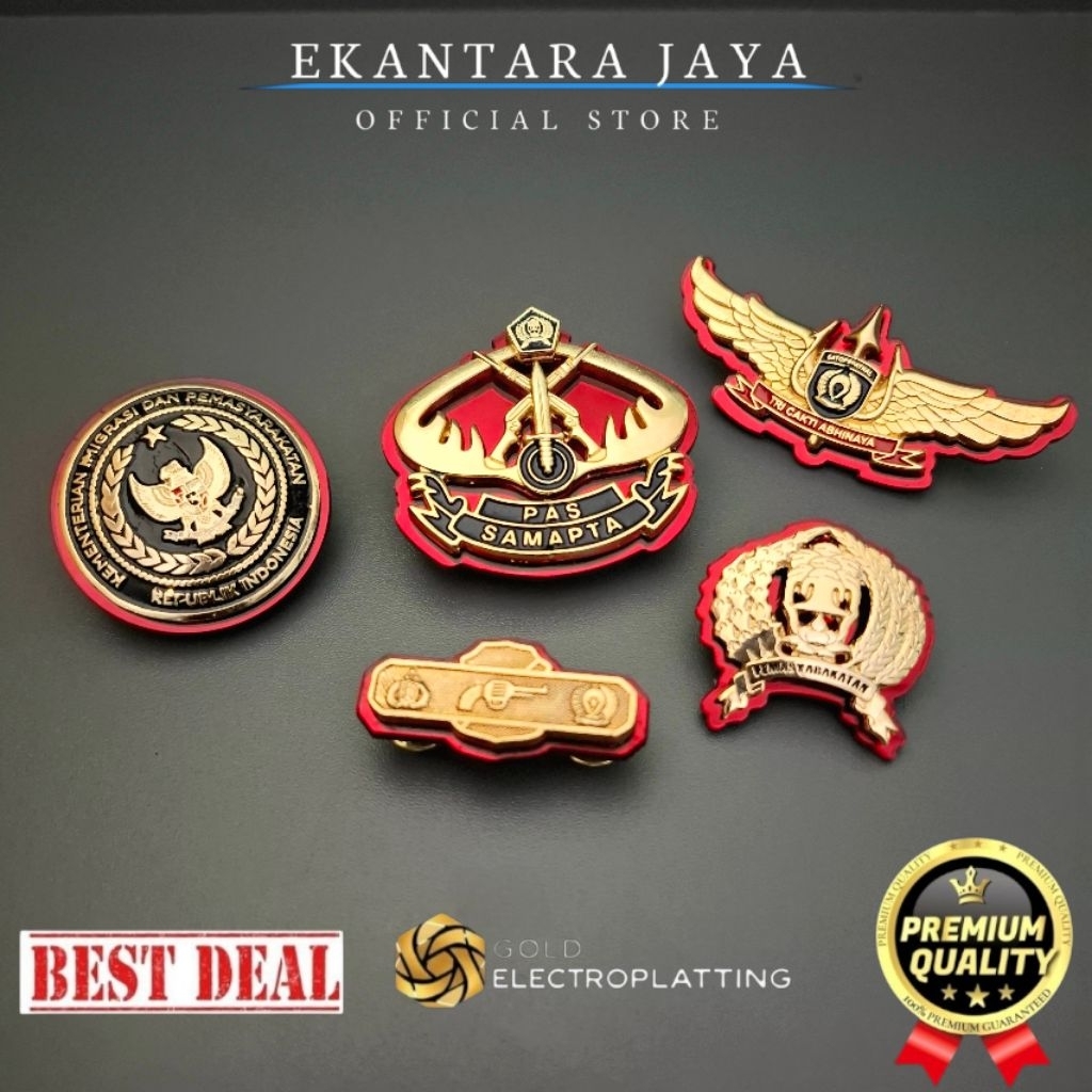 Jual Set Lengkap Pin PDH / Brevet PDH Pemasyarakatan / Brevet ...
