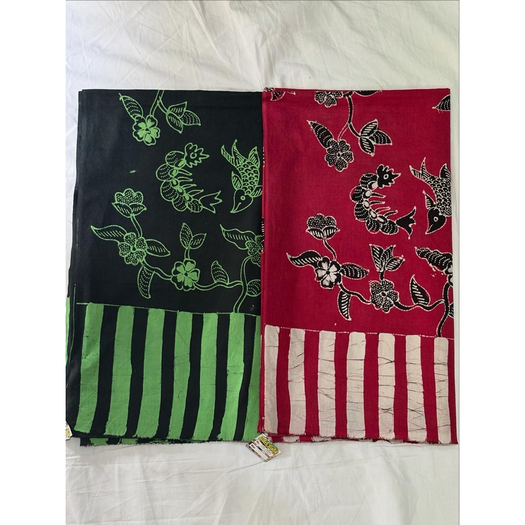 Jual Kain Batik Tulis Sidoarjo Motif Udang Bandeng Klasik warna merah ...