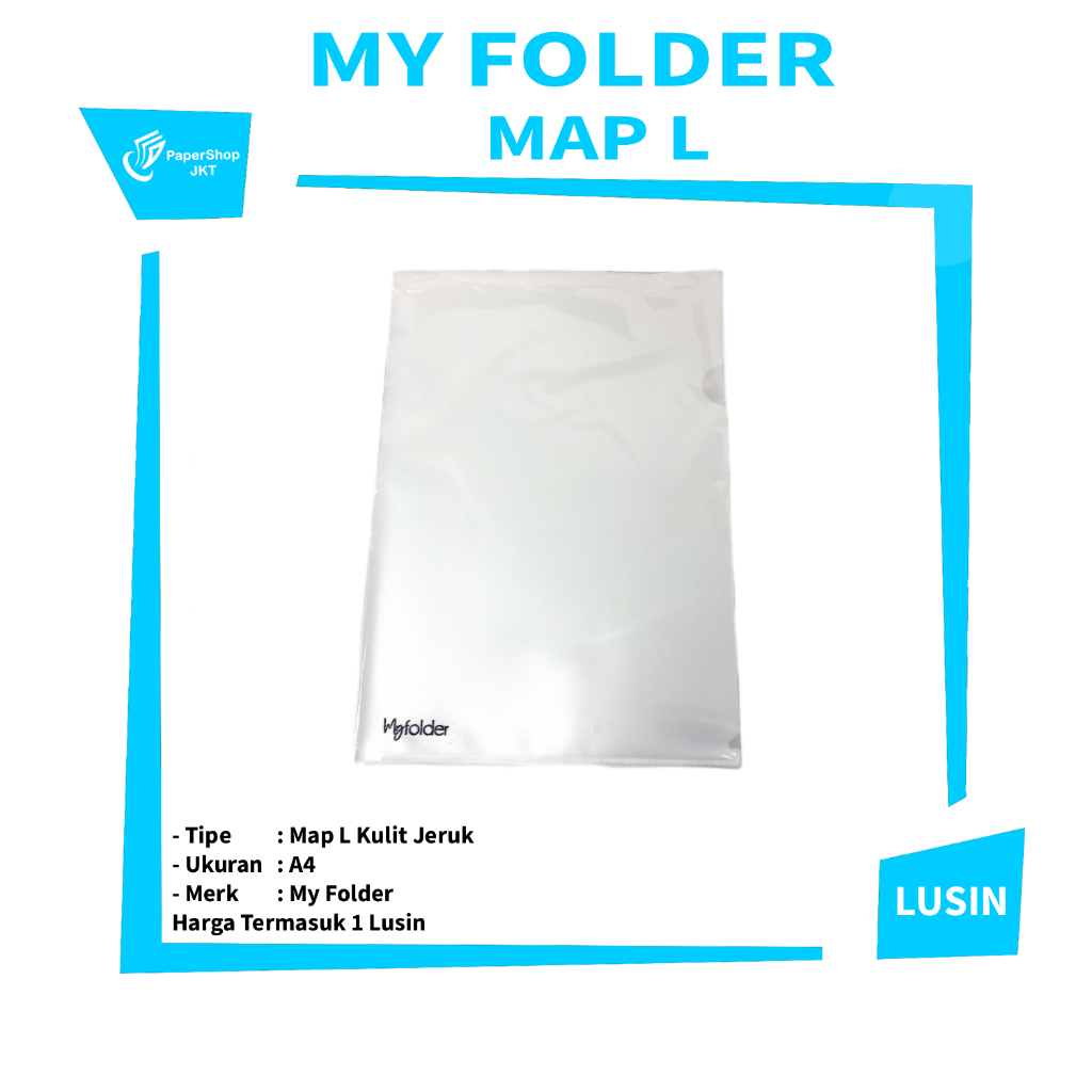 Jual MY FOLDER - Map L Clear Sleeve Holder A4 CPP - Kulit Jeruk - Lusin ...