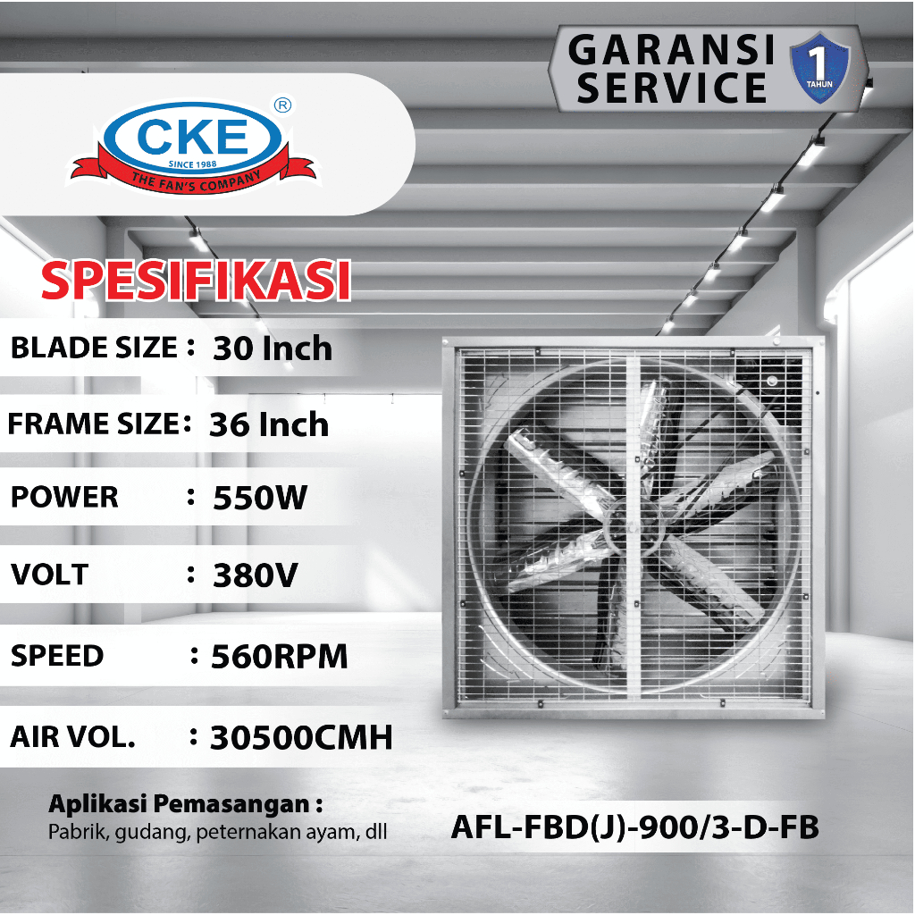 Jual CKE Axial Box Fan 30 Inch Low Noise Exhaust Kipas Blower Kandang ...